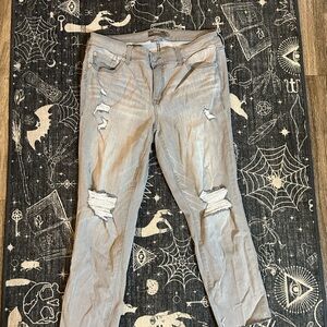 Torrid Light Gray Distressed Skinny Jeans